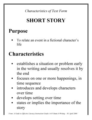characteristics of short story pdf.
